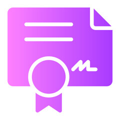 certificate gradient icon