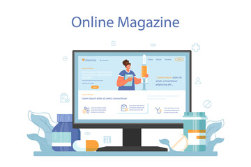 Nurse online service or platform. Medical assistant, hospital worker