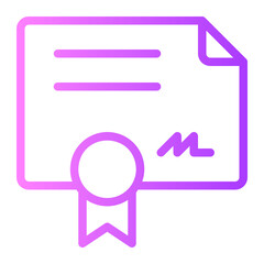 certificate gradient icon