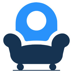 sofa, couch, furniture icon isolated vector
