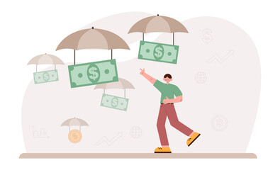 Financial inflation concept. Growing up prices for goods and value