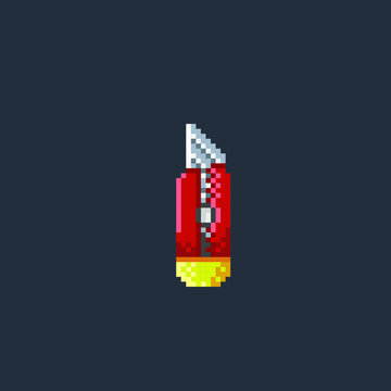 cutter tool in pixel art style