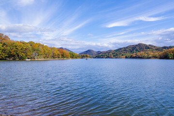 千丈寺湖（兵庫県三田市）の紅葉