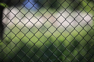 Seamless chain link fence background