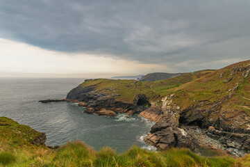 Fototapeta na wymiar Cornwall coastline from Tintagel Castle