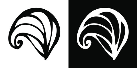 A simple initial logo design for a business or brand. Elegant logo template Minimal symbol. Vector black line icon. Vector logo illustration.