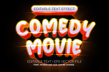 comedy text effect, editable movie logo text style  - obrazy, fototapety, plakaty
