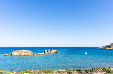 Fototapeta premium Vai beach and blue sky