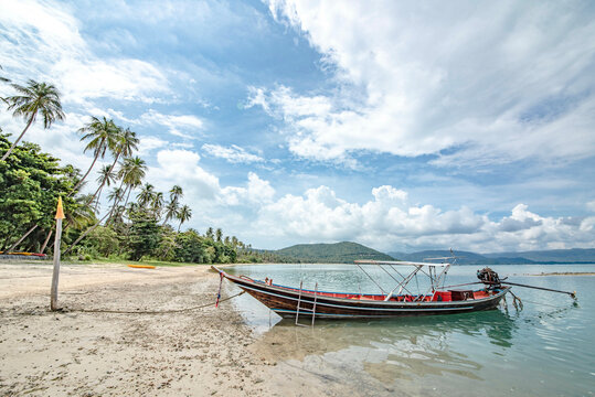 A tourist marina on the beach named Ao Eok on Koh Taen Koh Samui District, Thailand