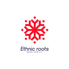 Ethnic star emblem. Ethnic roots.