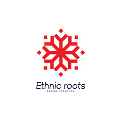 Ethnic star emblem. Ethnic roots.