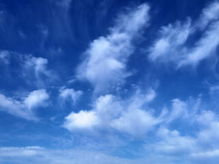 Blauer Himmel mit weissen Wolken