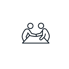  business handshake across a table