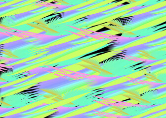 Beautiful summer background with blur effect for textiles or textures. Striped tropical motifs for interior solutions, prints,  cards, posters, wallpaper, fashion trends,fabric products, etc. Vector