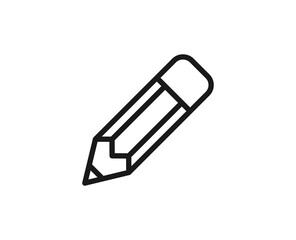 Pencil icon concept. Modern outline high quality illustration for banners, flyers and web sites. Editable stroke in trendy flat style. Line icon of learning