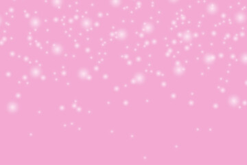 Abstract background of stardust particles, silver stars on a pink background