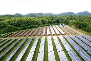 Solar panels or Solar cells energy for Electric power in Asia.