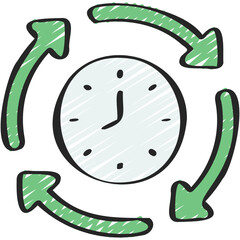 Round The Clock Icon