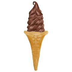 手描きチョコソフトクリーム