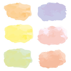 Color ink splashes. Grunge splatters. Abstract background. Grunge text banners, colorful blots