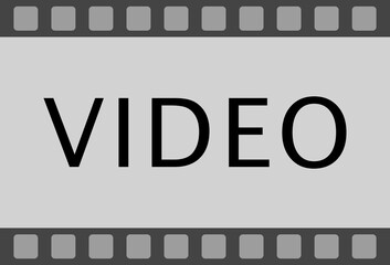 Vector illustration of a video symbol.