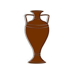 Egyptian vase (Vector illustration in flat style)