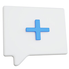 Fototapeta premium 3d rendering add message isolated