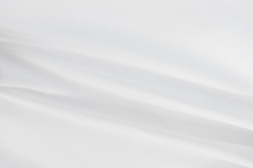 Abstract white fabric texture background. Wave soft fabric.
