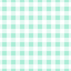 Vector checked seamless pattern with green squares on white background. For wallpapers, decoration, fabric, kitchen textile and towel print, cover of cooking book, print, gift and wrapping paper.