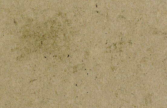 High quality uncoated, recycled pulp gray paperboard with dirt, stains and spots thick grain fiber, copyspace for text for high resolution wallpapers or mockups