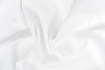 Abstract white fabric texture background. Wave soft fabric.