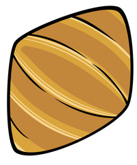 hand drawing corissant bakery vector on white background and isolation