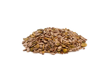 Mix of seeds for a salad. A pile of mixed seeds.