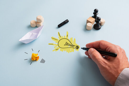 Conceptual image of business startup and education