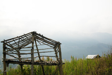 abandoned house in the field