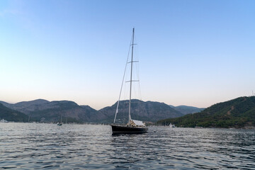 Fototapeta premium luxury sailing yachts and boats in Gocek bays