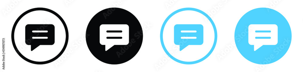 Poster comment icon speech bubble symbol chat message icons - talk message bubble chat icon. online communi
