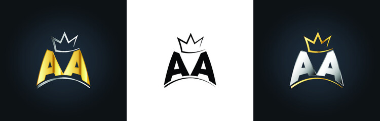 AA Creative Innovative Initial Letter Logo Design Minimal Icon