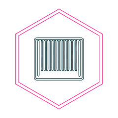 Realistic Barcode icon isolated
