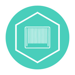 Realistic Barcode icon isolated
