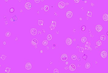Light Purple vector texture with delicious snacks.