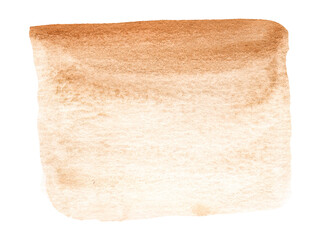 Watercolor Golden background isolated on white.