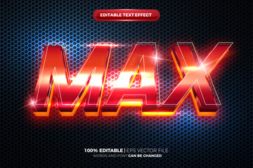 super max speed glow metal steel cinematic 3d editable text effect - obrazy, fototapety, plakaty