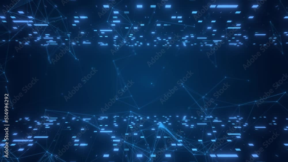 Aufkleber digital technology background with digital stripes and plexus blue background