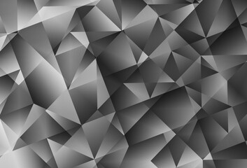 Obraz premium Light Gray vector gradient triangles texture.