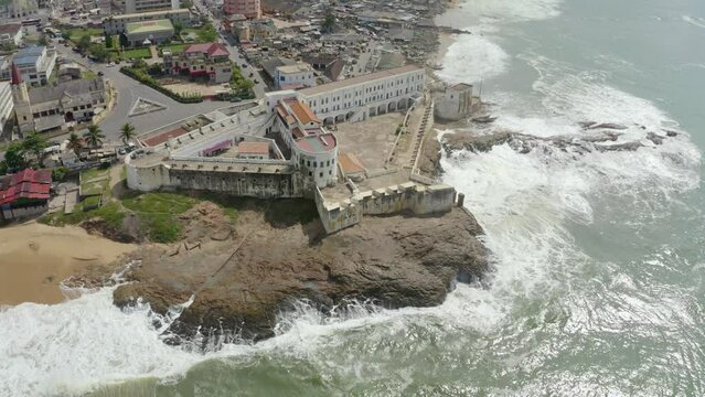 Breathtaking aerial view of the Cape Coast castle_5