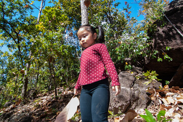Thai girl in the wood