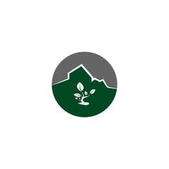 mountains icon logo vector illustration