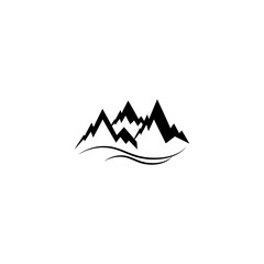mountains icon logo vector illustration