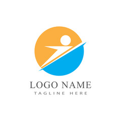 Adoption and community care Logo template vector icon